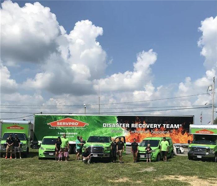 SERVPRO Vehicles ready for the parade